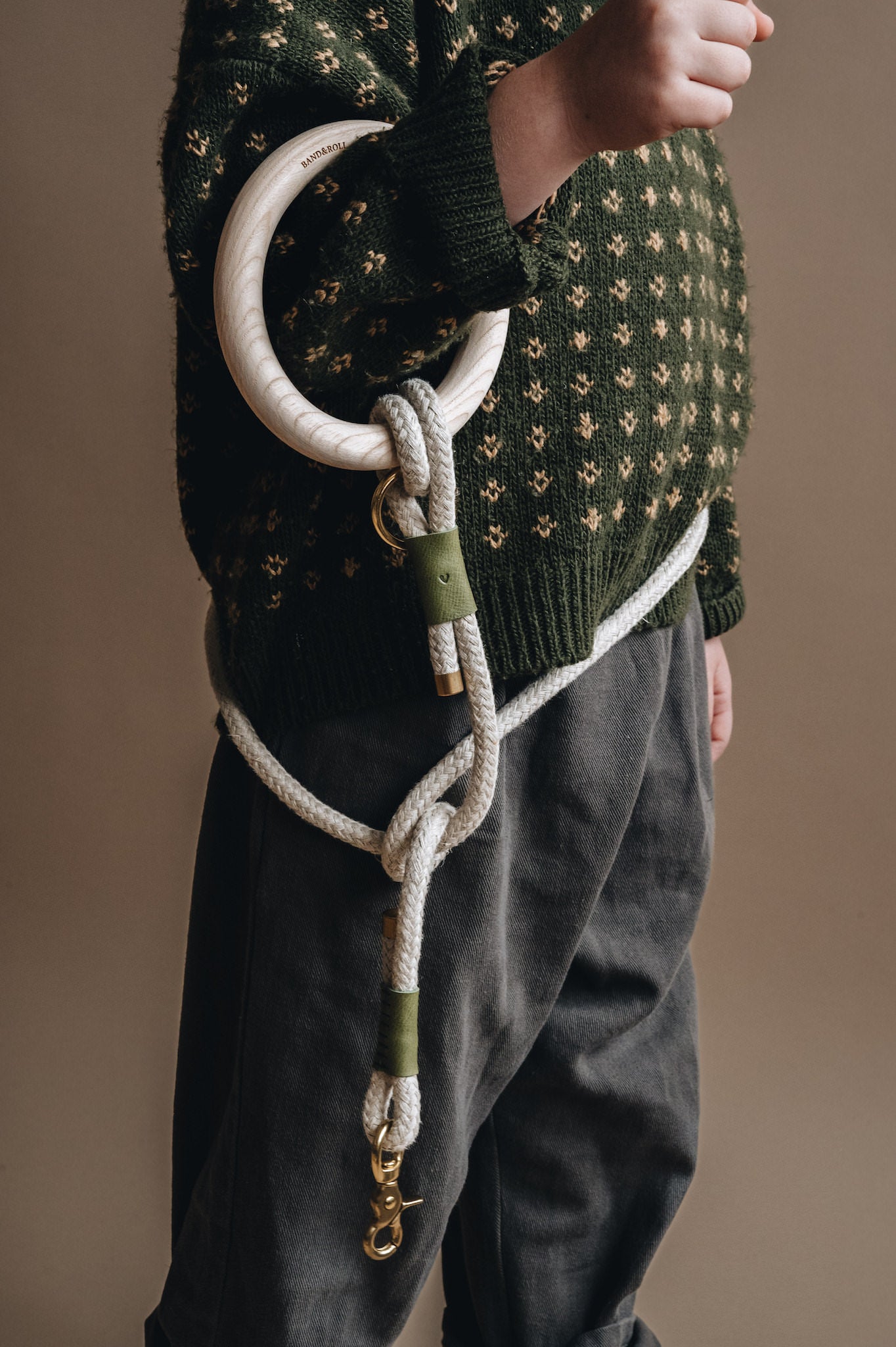 ECO-FRIENDLY ROPE LEASH. ASH