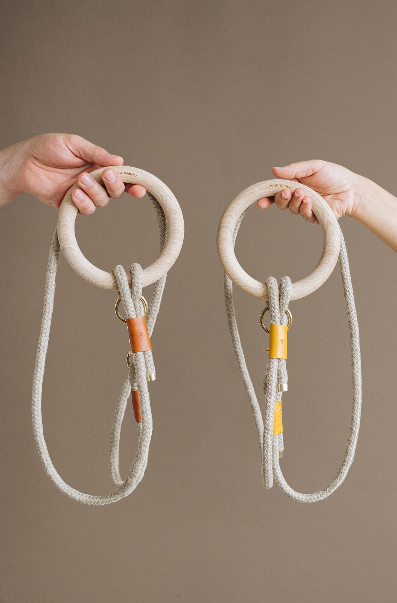 ECO-FRIENDLY ROPE LEASH. ASH